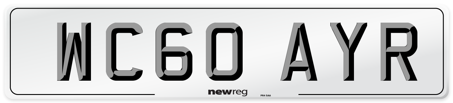 WC60 AYR Number Plate from New Reg
